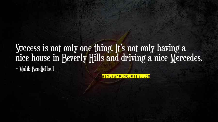 Erfundene Quotes By Malik Bendjelloul: Success is not only one thing. It's not