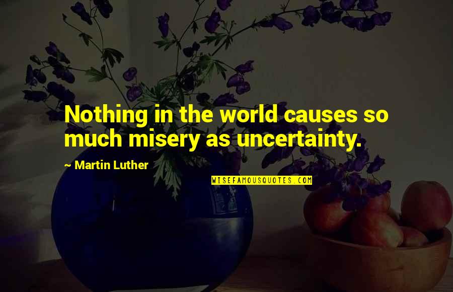 Erslev Slagter Quotes By Martin Luther: Nothing in the world causes so much misery