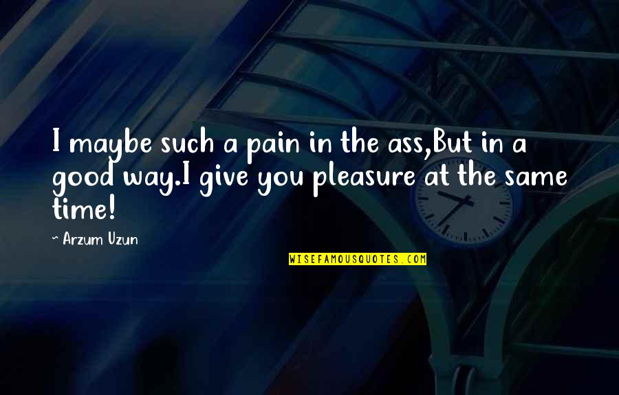 Escanaba Mi Quotes By Arzum Uzun: I maybe such a pain in the ass,But