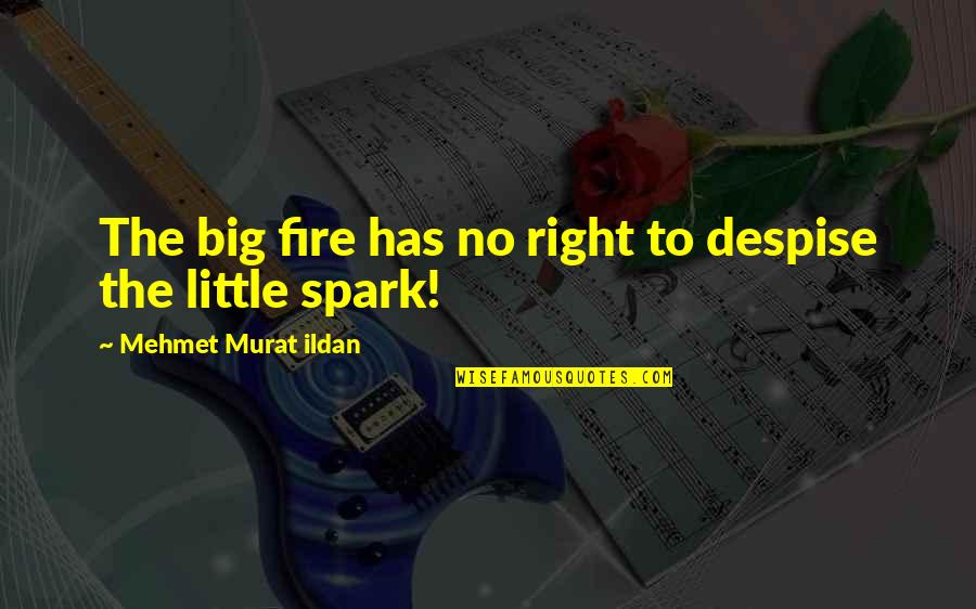 Espedal Valley Quotes By Mehmet Murat Ildan: The big fire has no right to despise