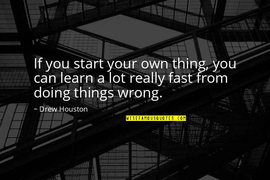 Establo De Caballos Quotes By Drew Houston: If you start your own thing, you can