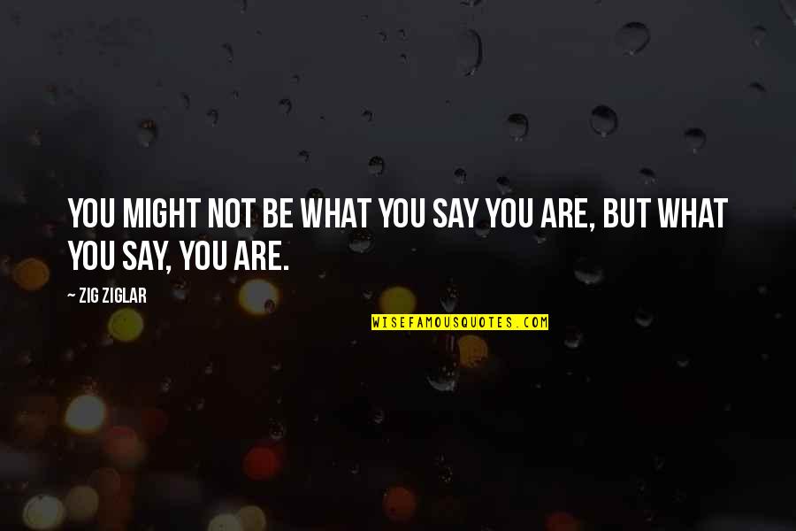 Estrechamiento De Las Arterias Quotes By Zig Ziglar: You might not be what you say you