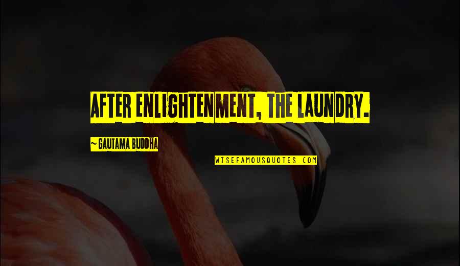 Esvair Se Quotes By Gautama Buddha: After enlightenment, the laundry.