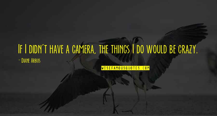 Etilang Quotes By Diane Arbus: If I didn't have a camera, the things