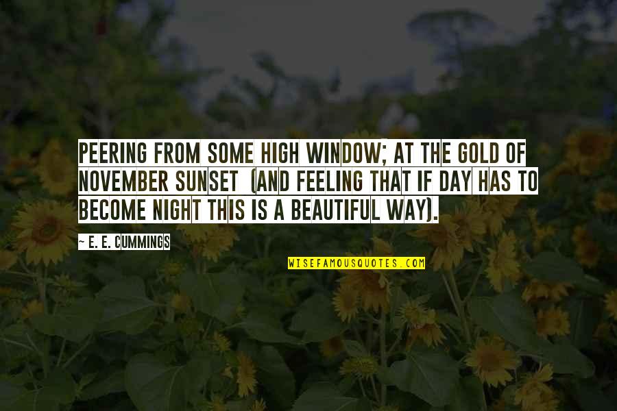 Event Planning Price Quotes By E. E. Cummings: Peering from some high window; at the gold