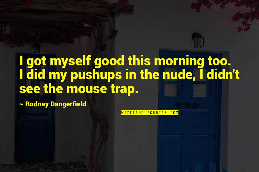 Ever Best Good Morning Quotes By Rodney Dangerfield: I got myself good this morning too. I