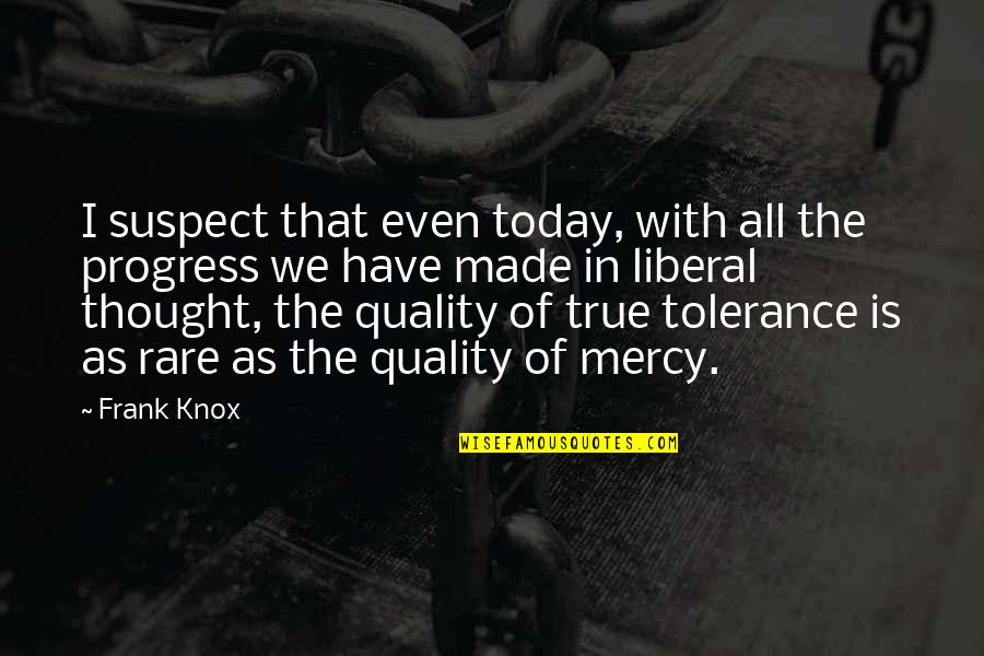 Evilest Or Most Evil Quotes By Frank Knox: I suspect that even today, with all the