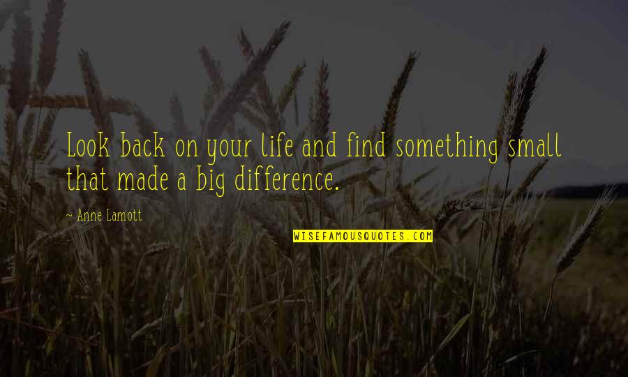 Experience And Life Quotes By Anne Lamott: Look back on your life and find something