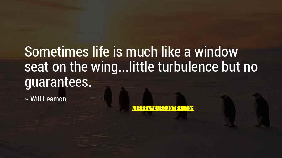 Experience Is Like Quotes By Will Leamon: Sometimes life is much like a window seat