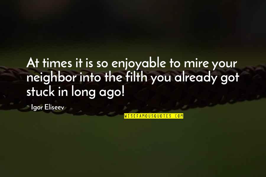 Experience The Moment Quotes By Igor Eliseev: At times it is so enjoyable to mire