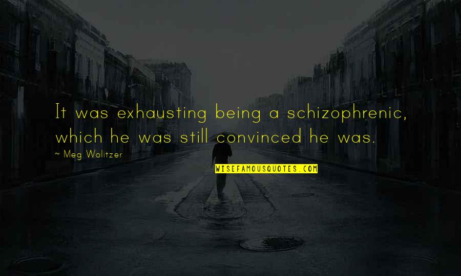 Extraplanar Quotes By Meg Wolitzer: It was exhausting being a schizophrenic, which he