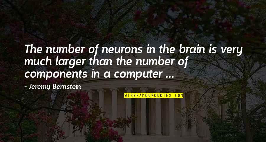 Extravaganzas Quotes By Jeremy Bernstein: The number of neurons in the brain is