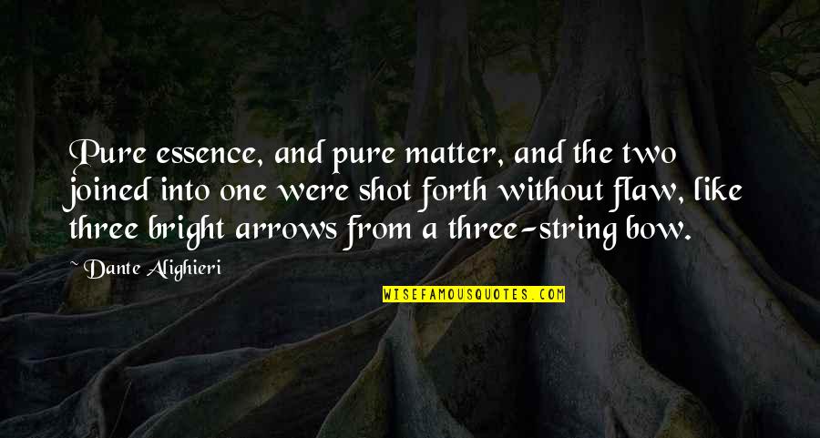 F String With Quotes By Dante Alighieri: Pure essence, and pure matter, and the two