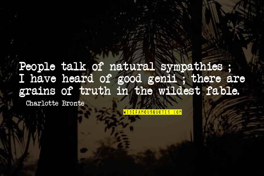 Fable 3 Quotes By Charlotte Bronte: People talk of natural sympathies ; I have
