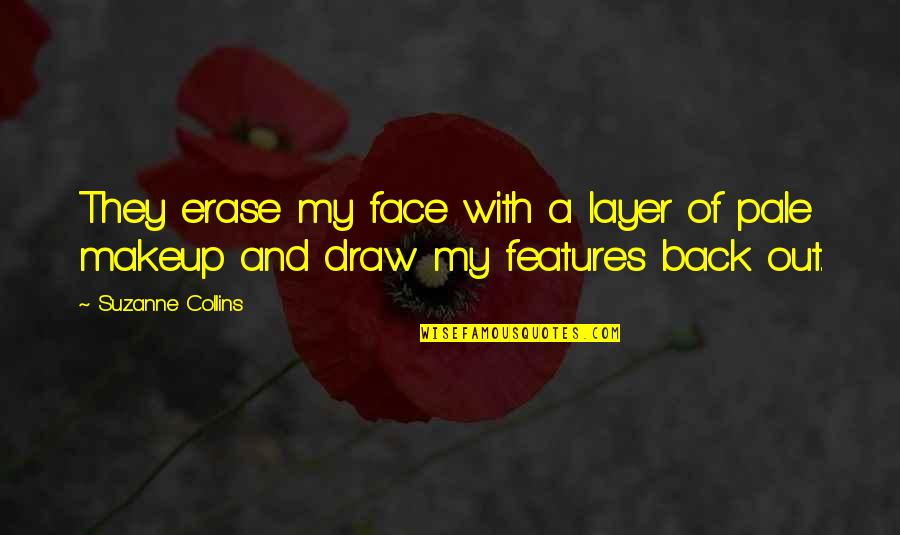 Face Makeup Quotes By Suzanne Collins: They erase my face with a layer of