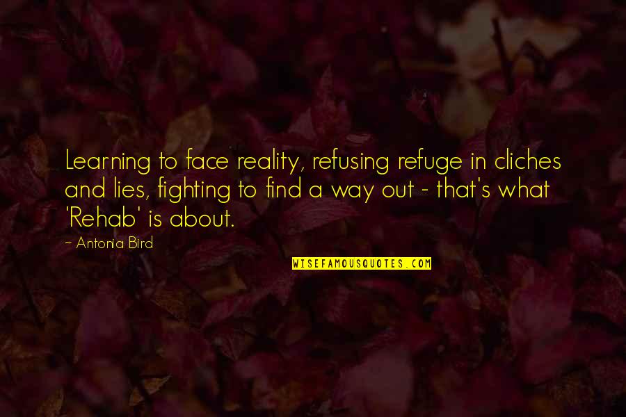 Face To Face Learning Quotes By Antonia Bird: Learning to face reality, refusing refuge in cliches