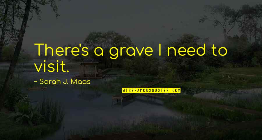 Factorize The Expression Quotes By Sarah J. Maas: There's a grave I need to visit.