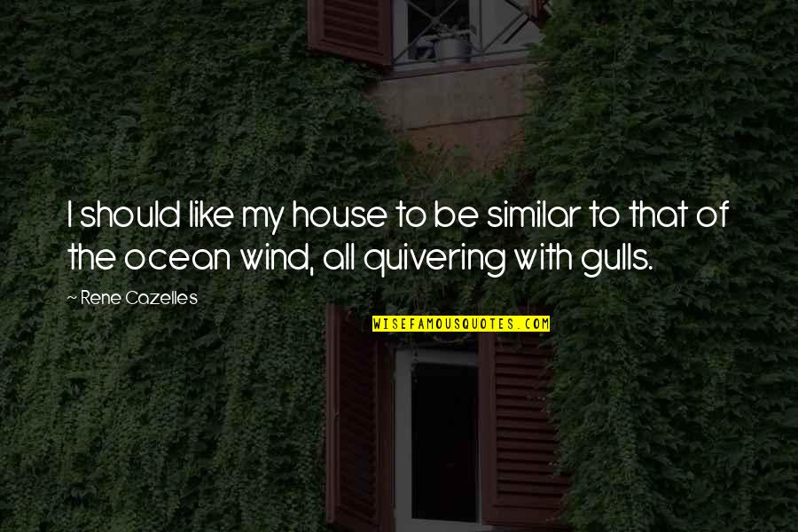 Fakely Synonyms Quotes By Rene Cazelles: I should like my house to be similar