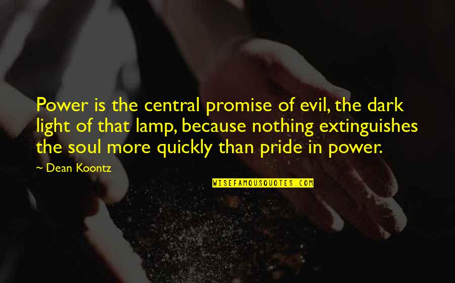 Faking A Smile Tumblr Quotes By Dean Koontz: Power is the central promise of evil, the