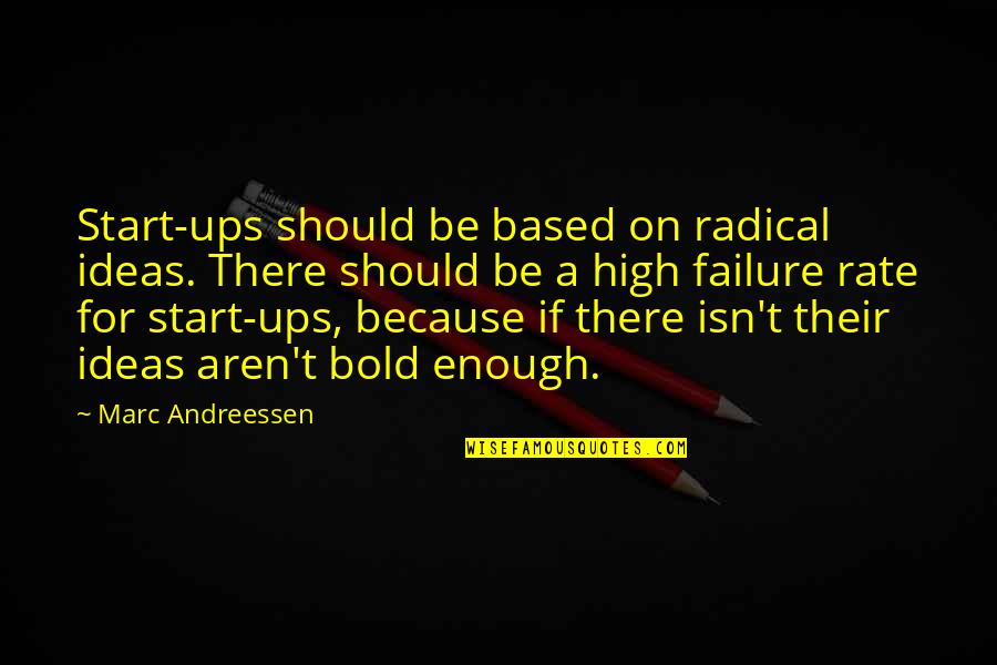 Fakir Indian Quotes By Marc Andreessen: Start-ups should be based on radical ideas. There