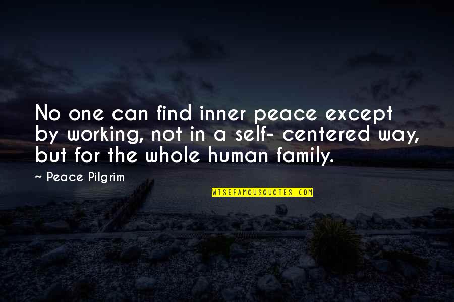 Family Not Family Quotes By Peace Pilgrim: No one can find inner peace except by