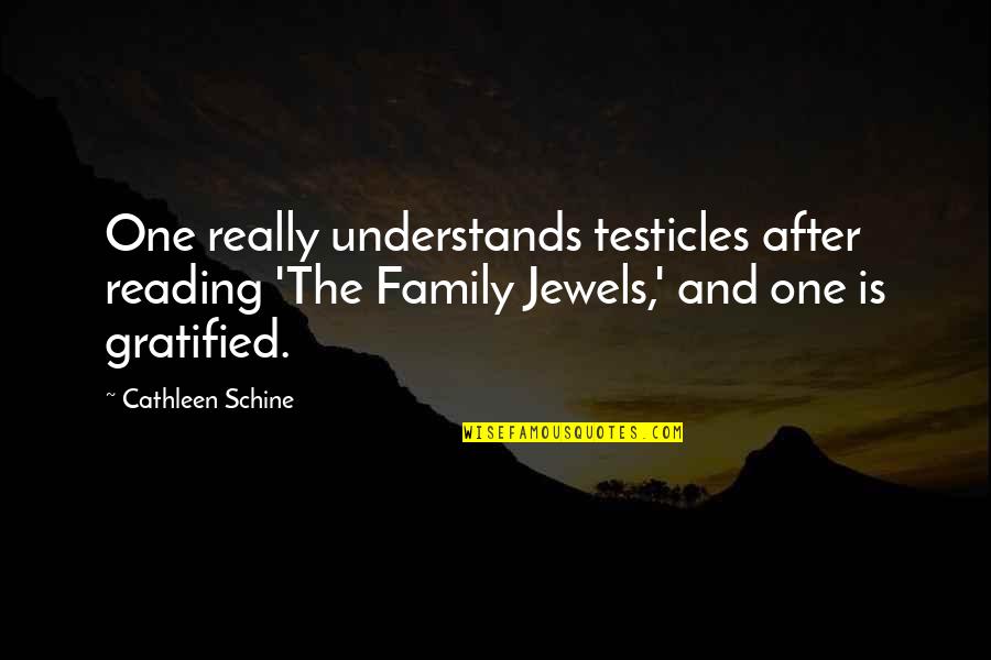 Family Plus One Quotes By Cathleen Schine: One really understands testicles after reading 'The Family