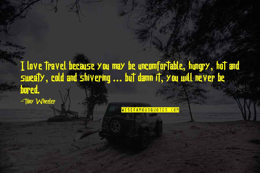 Famous Adaptation Quotes By Tony Wheeler: I love travel because you may be uncomfortable,