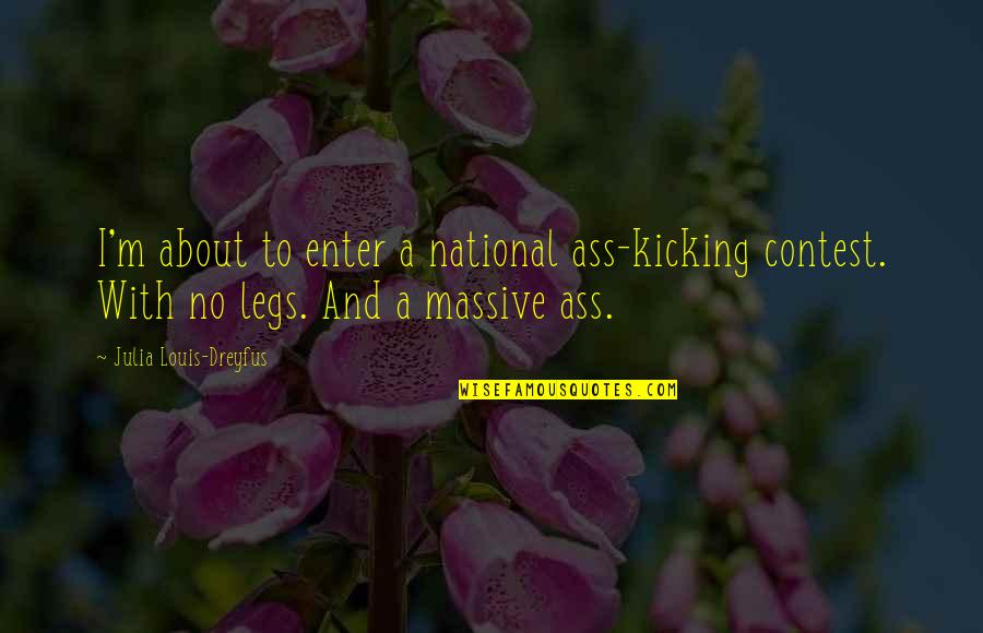 Famous Belbin Quotes By Julia Louis-Dreyfus: I'm about to enter a national ass-kicking contest.