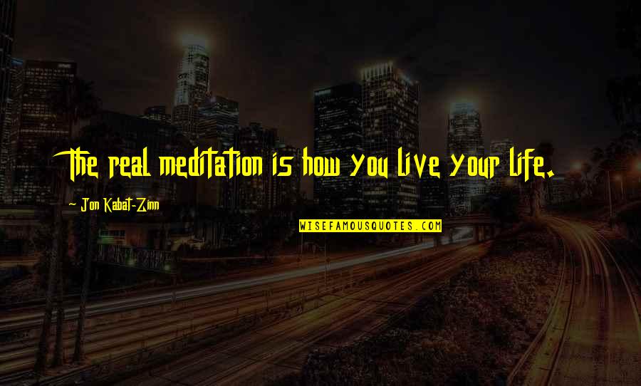 Famous Dan Sullivan Quotes By Jon Kabat-Zinn: The real meditation is how you live your