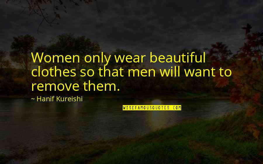 Famous Dunkirk Quotes By Hanif Kureishi: Women only wear beautiful clothes so that men