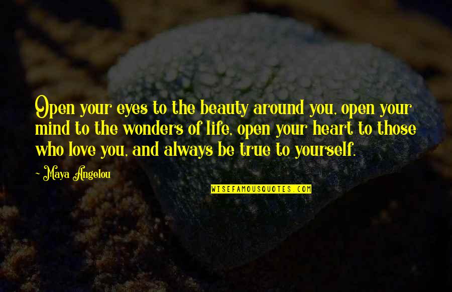 Farae Quotes By Maya Angelou: Open your eyes to the beauty around you,