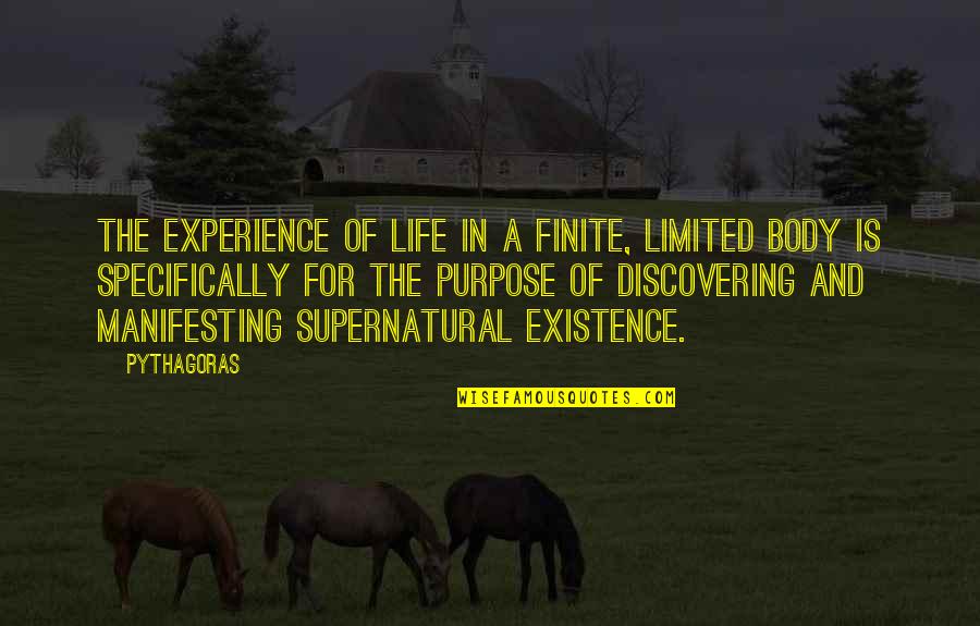 Fashion Lifestyle Quotes By Pythagoras: The experience of life in a finite, limited