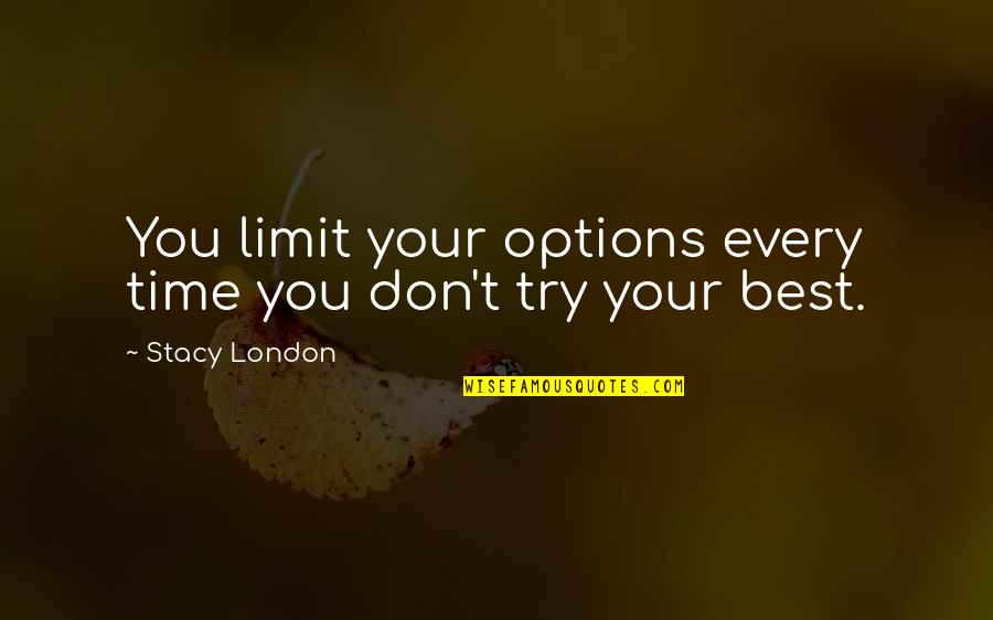 Fashion Motivation Quotes By Stacy London: You limit your options every time you don't