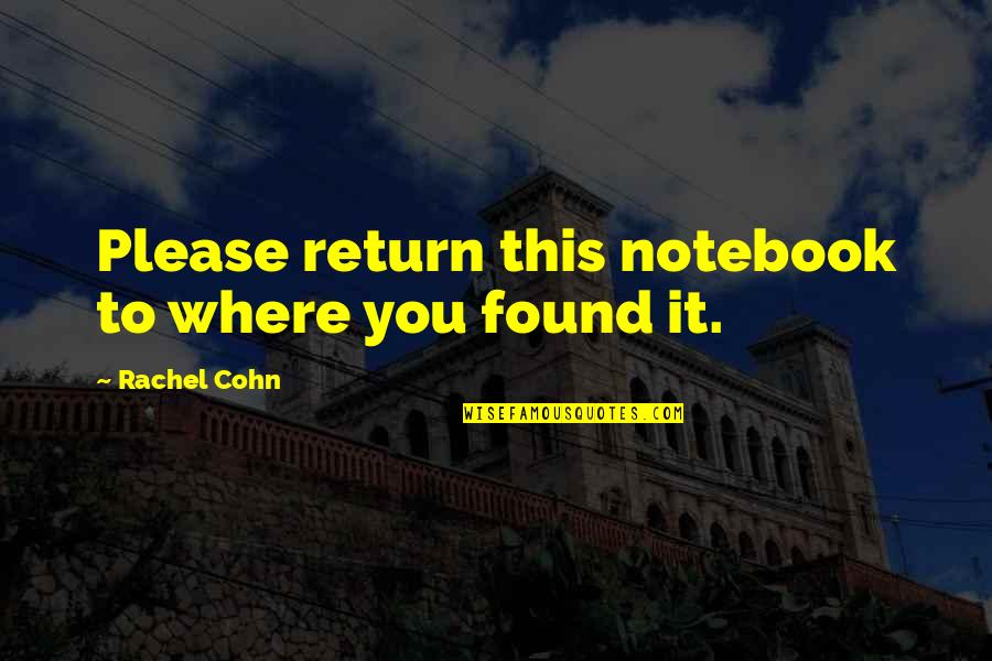 Fastly Investor Quotes By Rachel Cohn: Please return this notebook to where you found