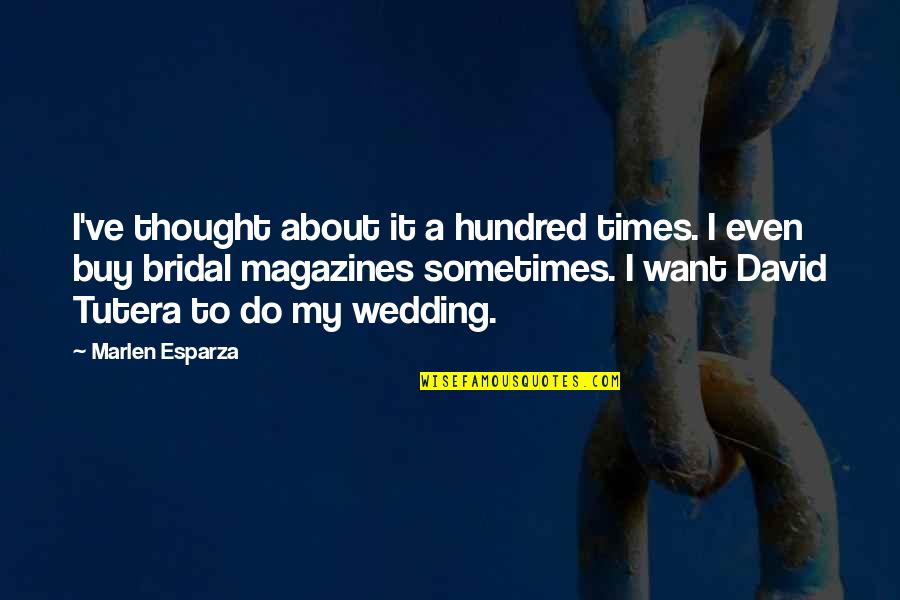 Father Hold My Hand Quotes By Marlen Esparza: I've thought about it a hundred times. I