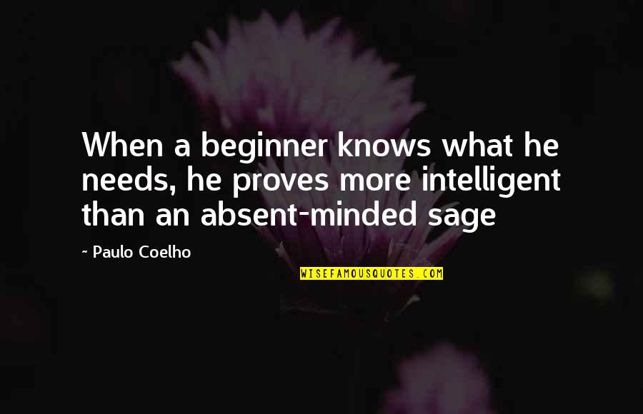 Father Paneloux Quotes By Paulo Coelho: When a beginner knows what he needs, he