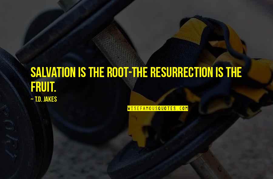 Favorables Sinonimo Quotes By T.D. Jakes: Salvation is the root-the resurrection is the fruit.