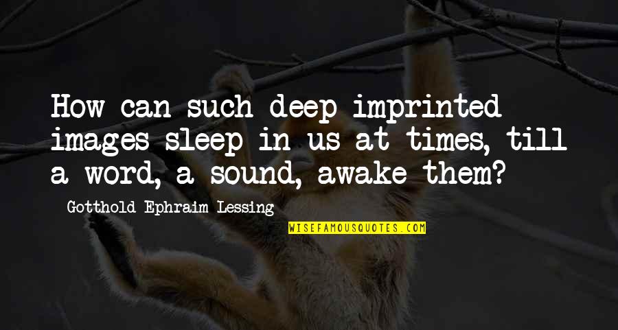 Feeling Like A Punching Bag Quotes By Gotthold Ephraim Lessing: How can such deep-imprinted images sleep in us