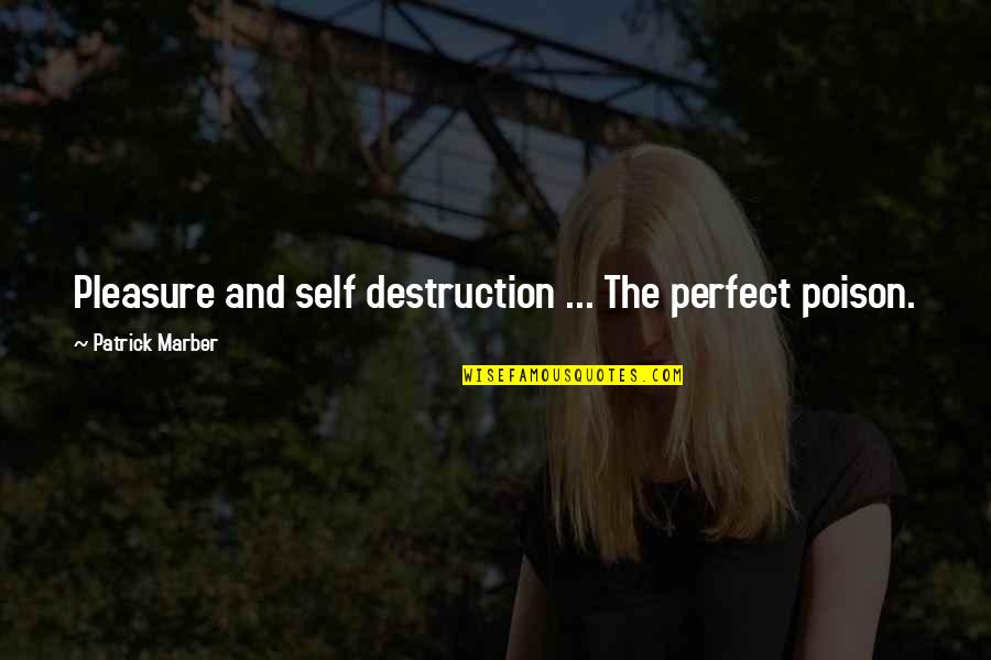 Feeling Pity Quotes By Patrick Marber: Pleasure and self destruction ... The perfect poison.