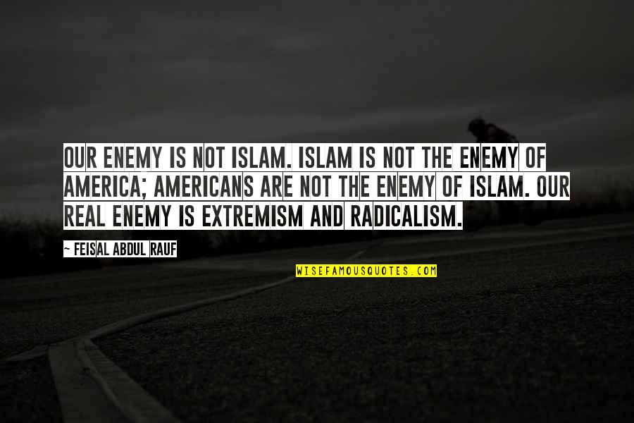 Feisal Abdul Rauf Quotes By Feisal Abdul Rauf: Our enemy is not Islam. Islam is not