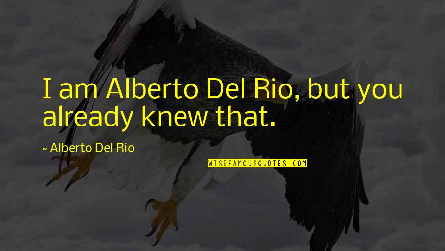 Fela Kuti Quotes By Alberto Del Rio: I am Alberto Del Rio, but you already