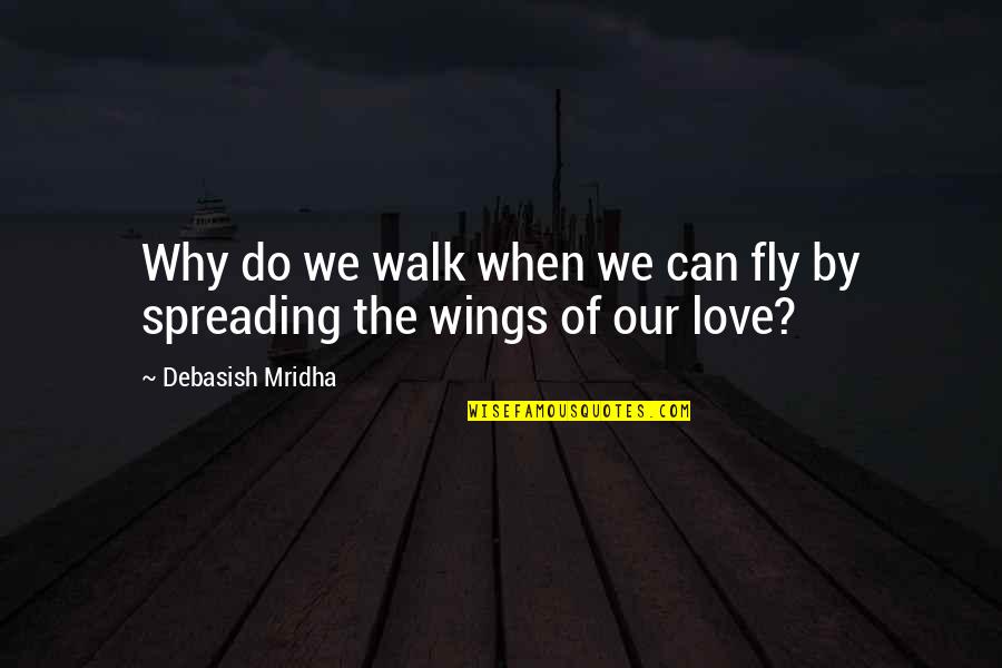 Fericirea Trece Quotes By Debasish Mridha: Why do we walk when we can fly