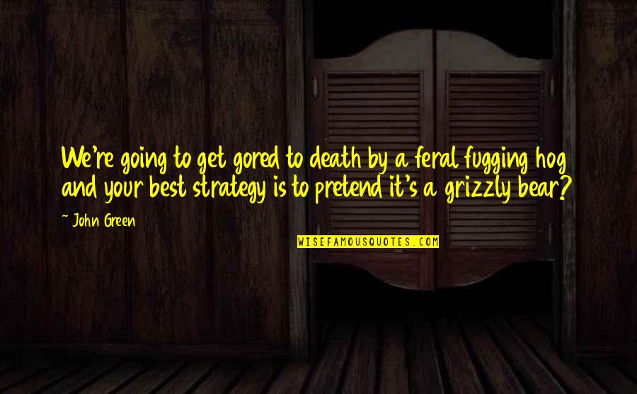 Ferris Wheel Quotes By John Green: We're going to get gored to death by