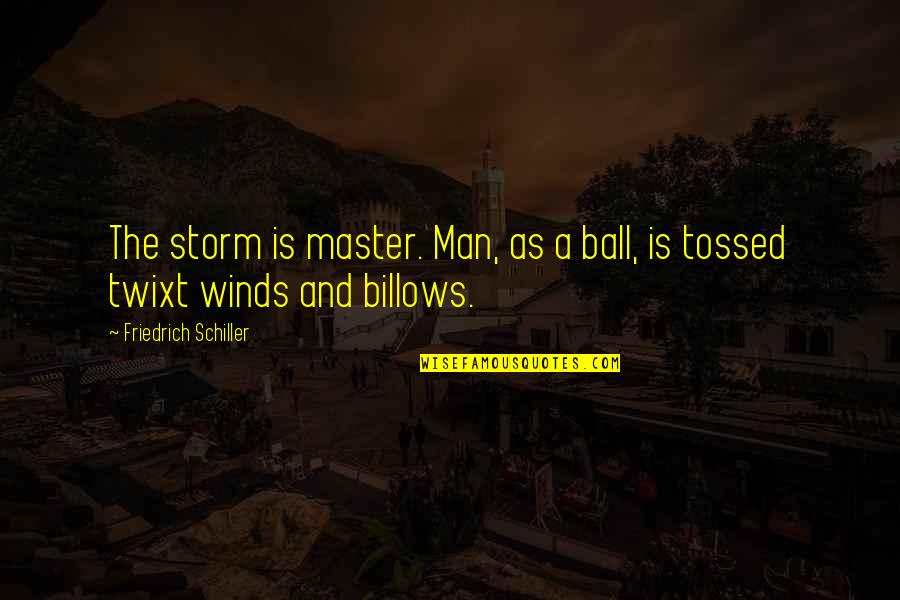 Fiable Consulting Quotes By Friedrich Schiller: The storm is master. Man, as a ball,