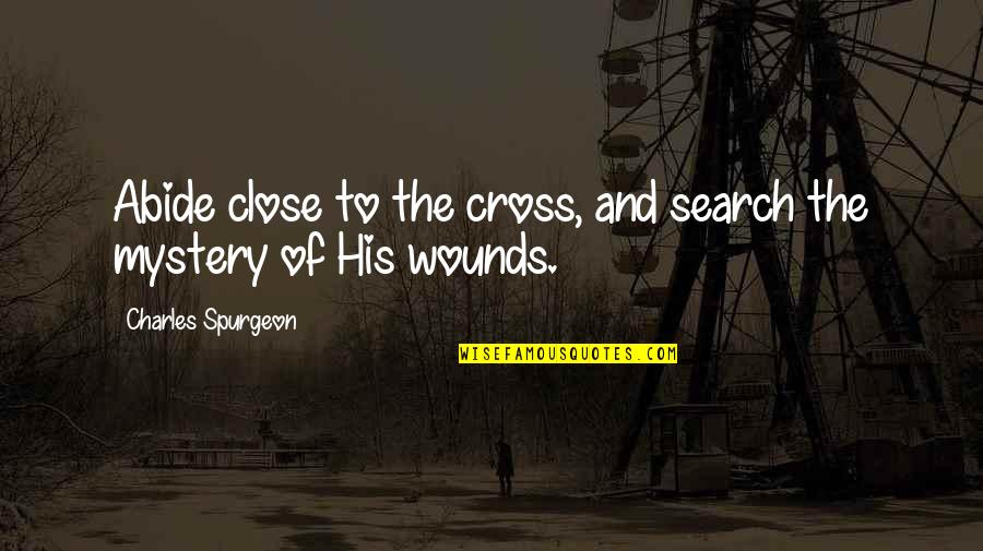 Fighting To Get What You Want Quotes By Charles Spurgeon: Abide close to the cross, and search the