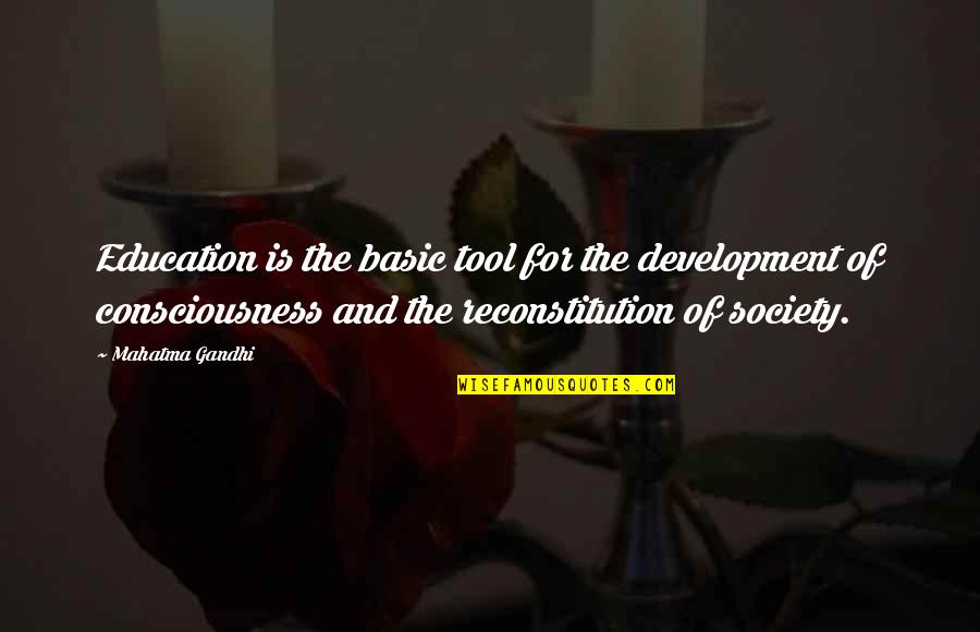 Fillmsxs Quotes By Mahatma Gandhi: Education is the basic tool for the development