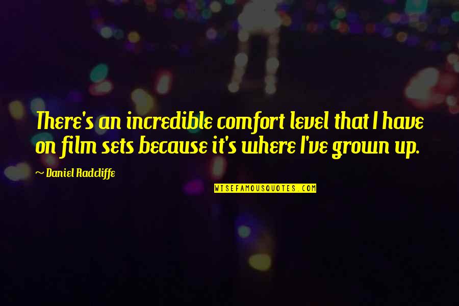 Film Up Quotes By Daniel Radcliffe: There's an incredible comfort level that I have