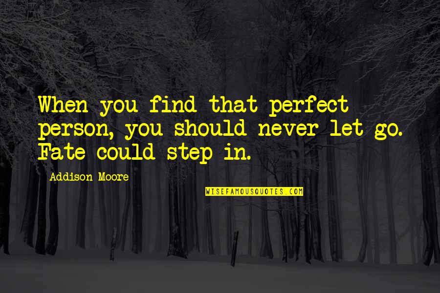 Find The Perfect Person Quotes By Addison Moore: When you find that perfect person, you should