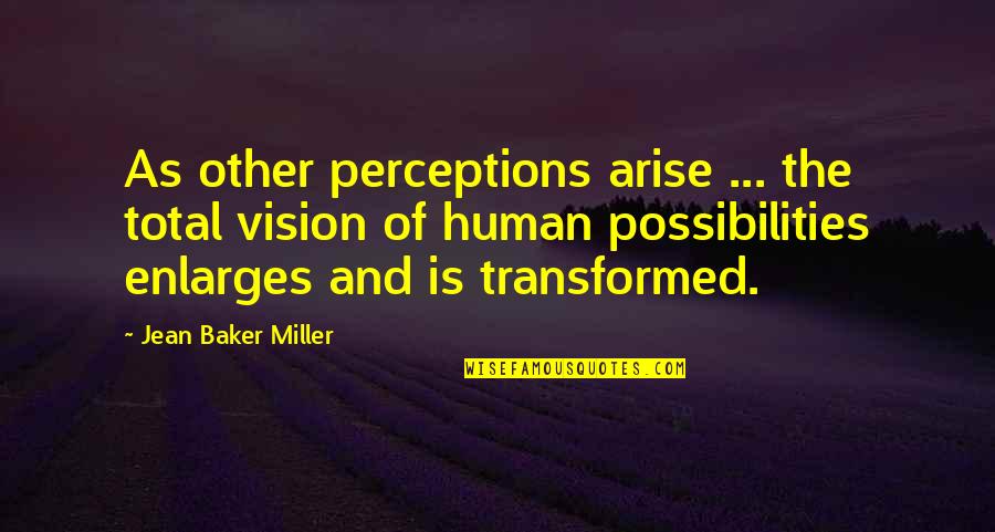 Finding Nemo Nigel Quotes By Jean Baker Miller: As other perceptions arise ... the total vision