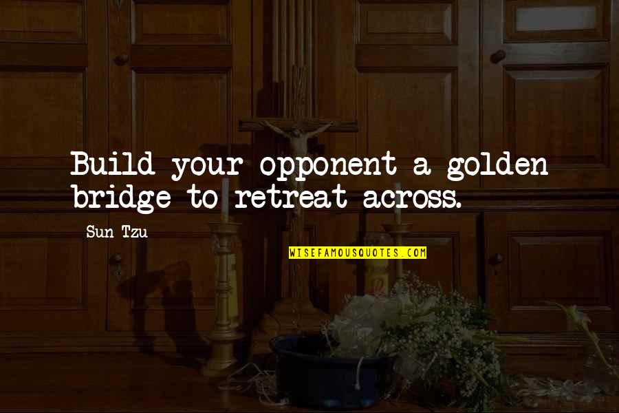 Finding Strength In Difficult Times Quotes By Sun Tzu: Build your opponent a golden bridge to retreat